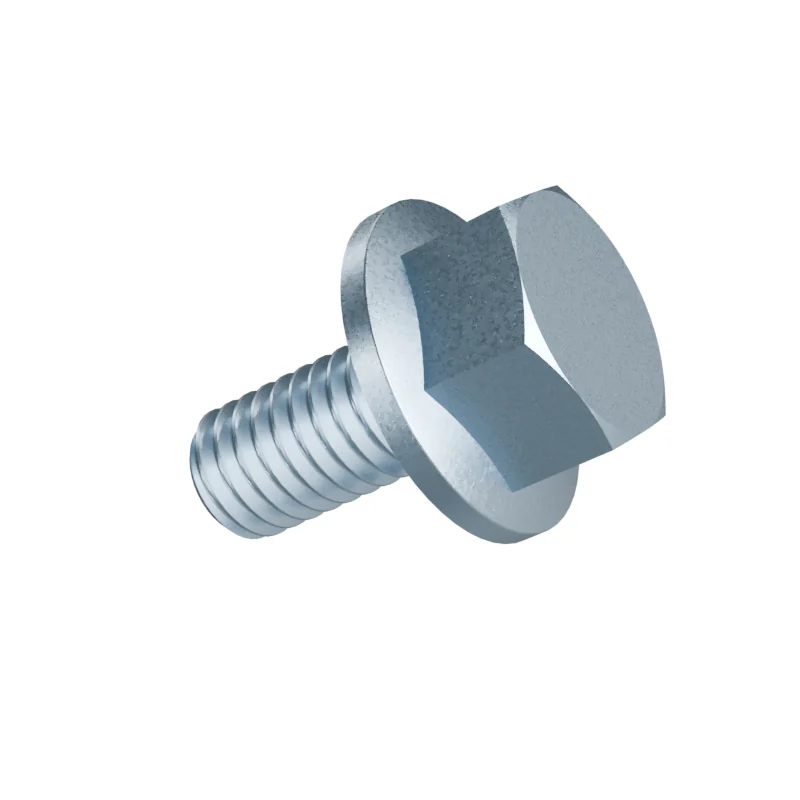 Hexagon Flange Bolt with Serrated Flange DIN 6921 M6 × 12, zinc plated
