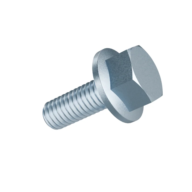 Hexagon Flange Bolt with Serrated Flange DIN 6921 M6 × 16, zinc plated