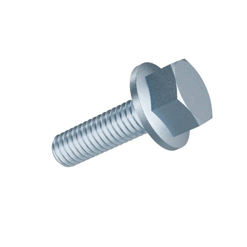 Hexagon Flange Bolt with Serrated Flange DIN 6921 M6 × 20, zinc plated