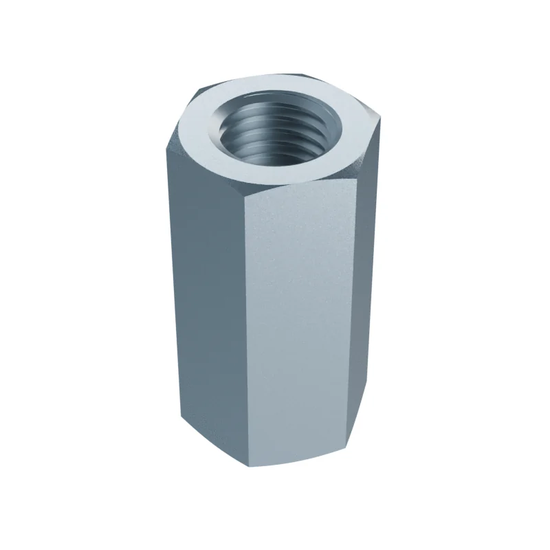 Hexagon Long Coupling Nut DIN 6334 M24, zinc plated