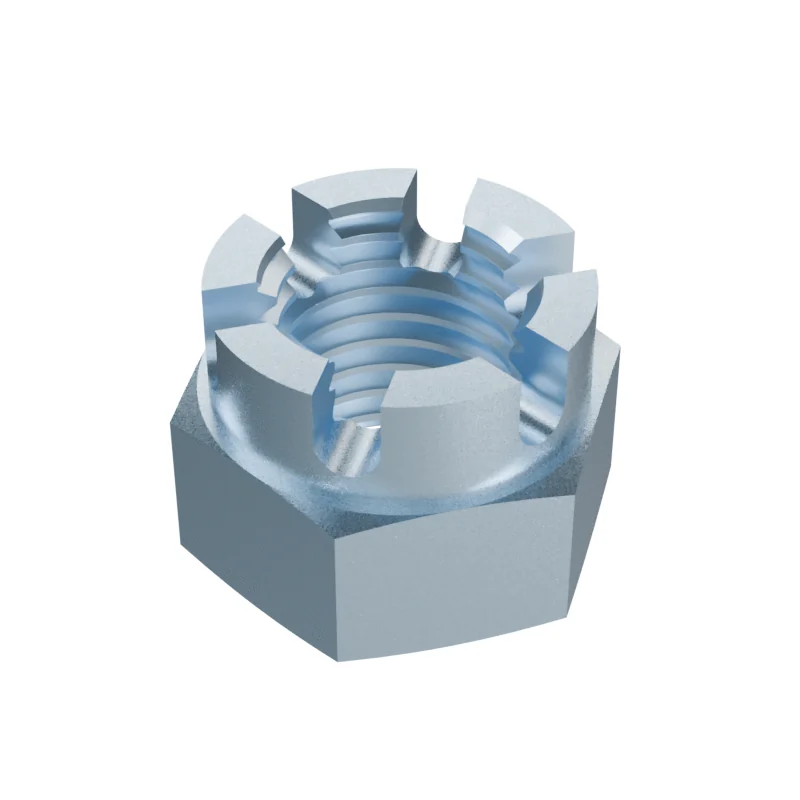 Hexagon Slotted and Castle Nut DIN 935 M24, zinc plated