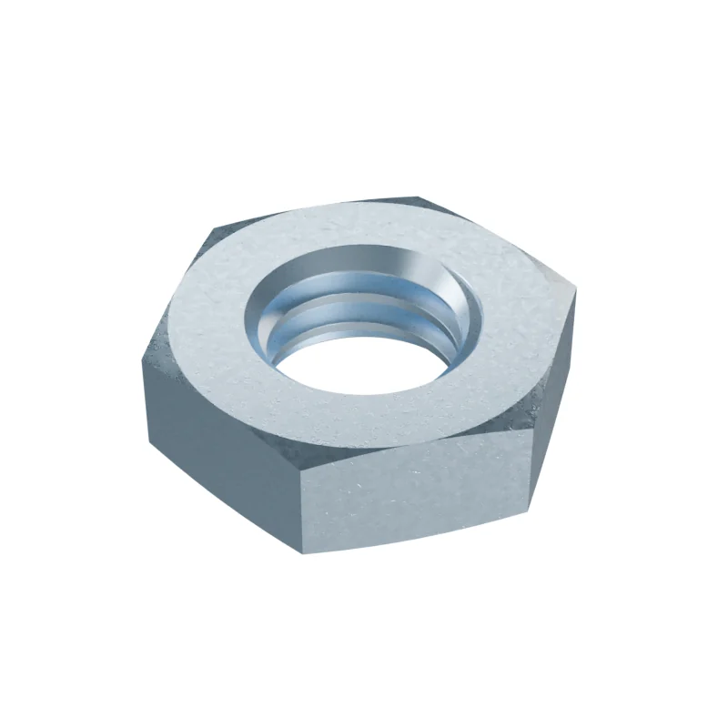 Hexagon Thin Nut, Chamfered DIN 439 M6, zinc plated
