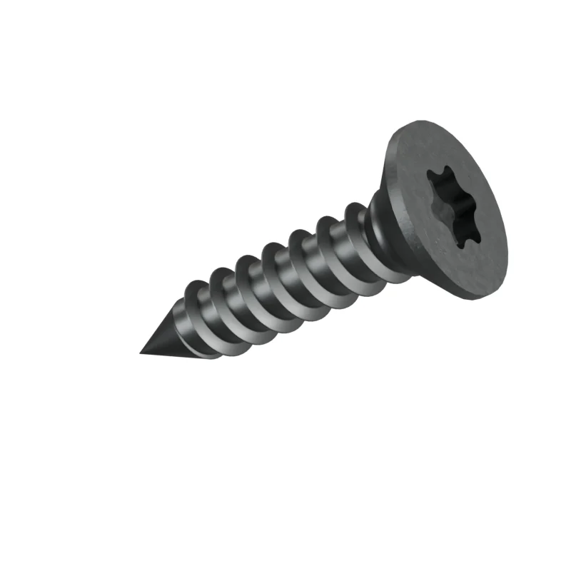 Hexalobular Socket Countersunk Head Tapping Screw ISO 14586 ST2.9 × 13, plain steel