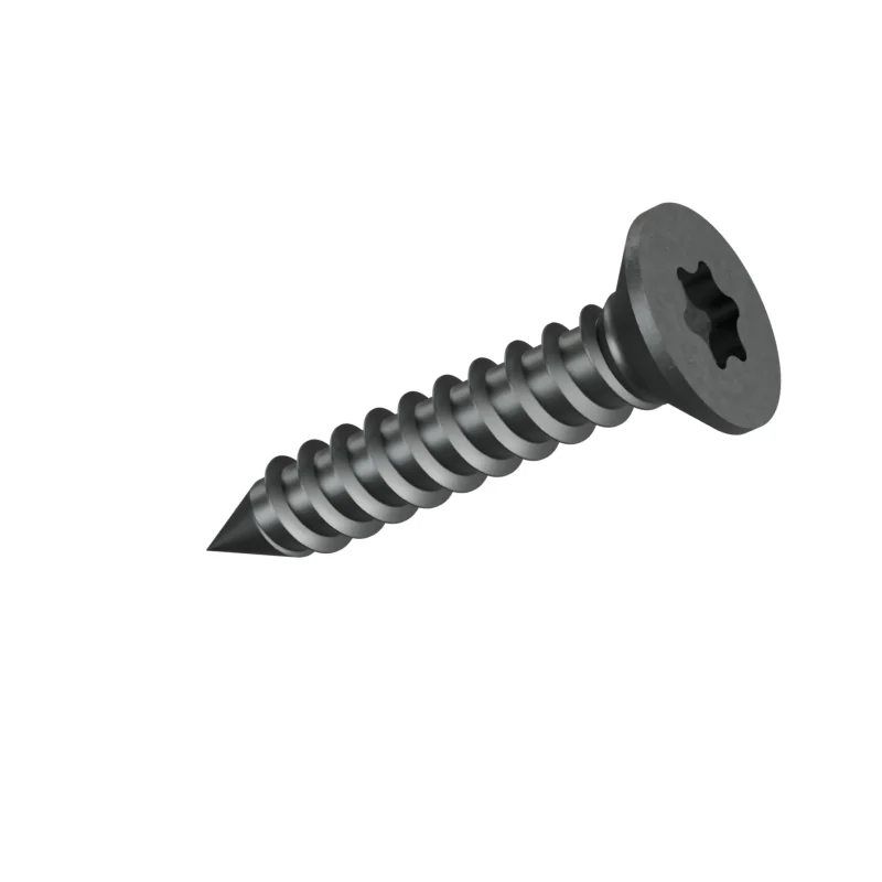 Hexalobular Socket Countersunk Head Tapping Screw ISO 14586 ST2.9 × 16, plain steel