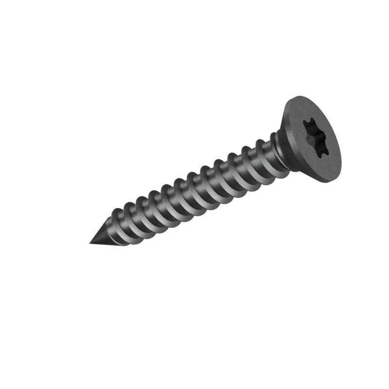Hexalobular Socket Countersunk Head Tapping Screw ISO 14586 ST2.9 × 19, plain steel