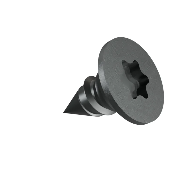 Hexalobular Socket Countersunk Head Tapping Screw ISO 14586 ST2.9 × 6.5, plain steel