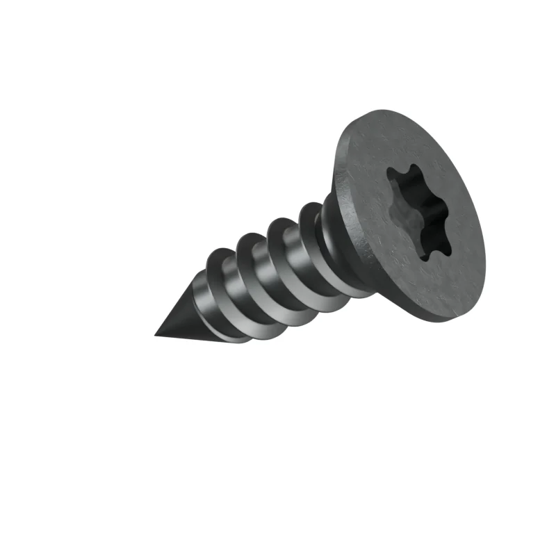 Hexalobular Socket Countersunk Head Tapping Screw ISO 14586 ST2.9 × 9.5, plain steel