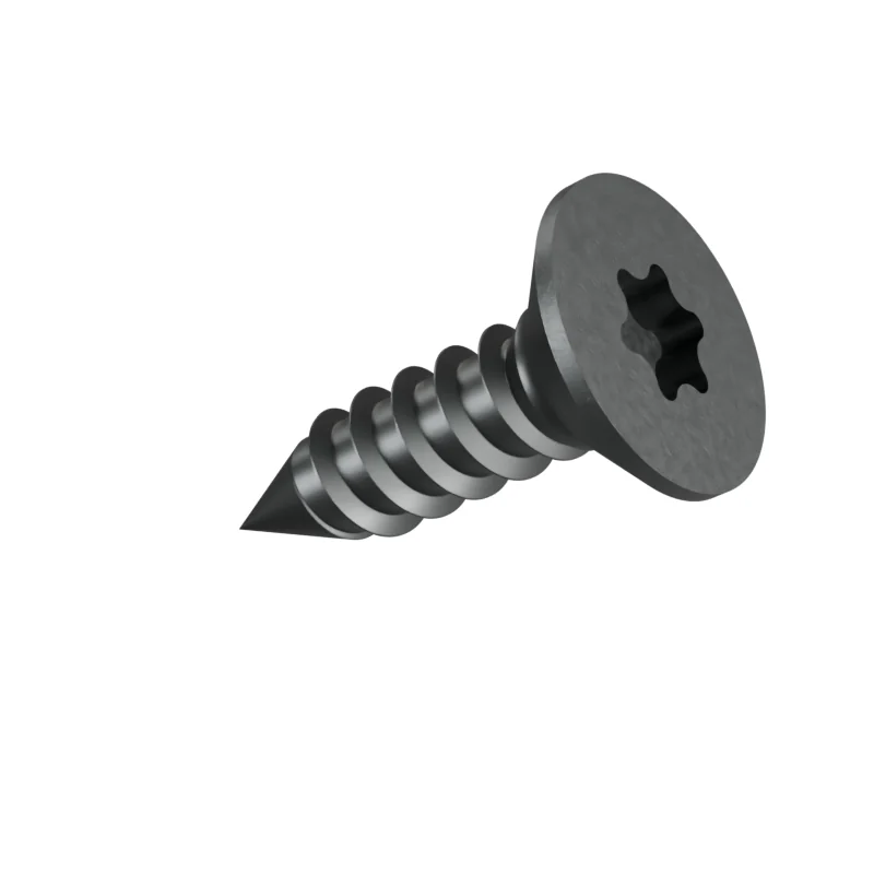 Hexalobular Socket Countersunk Head Tapping Screw ISO 14586 ST3.5 × 13, plain steel