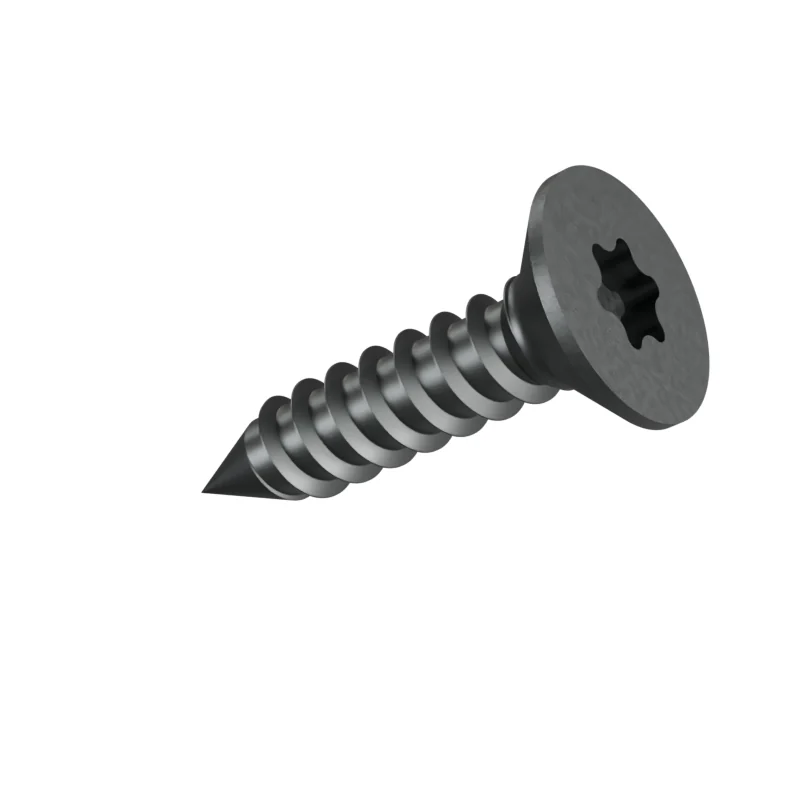 Hexalobular Socket Countersunk Head Tapping Screw ISO 14586 ST3.5 × 16, plain steel