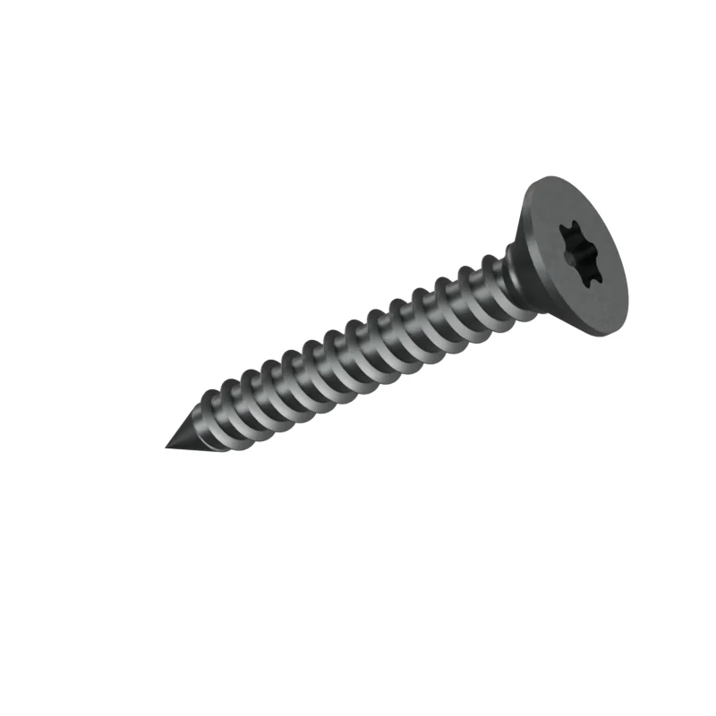 Hexalobular Socket Countersunk Head Tapping Screw ISO 14586 ST3.5 × 25, plain steel