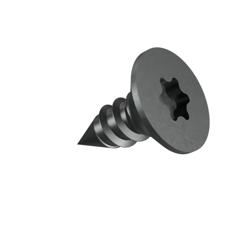 Hexalobular Socket Countersunk Head Tapping Screw ISO 14586 ST3.5 × 9.5, plain steel