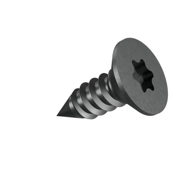 Hexalobular Socket Countersunk Head Tapping Screw ISO 14586 ST4.2 × 13, plain steel