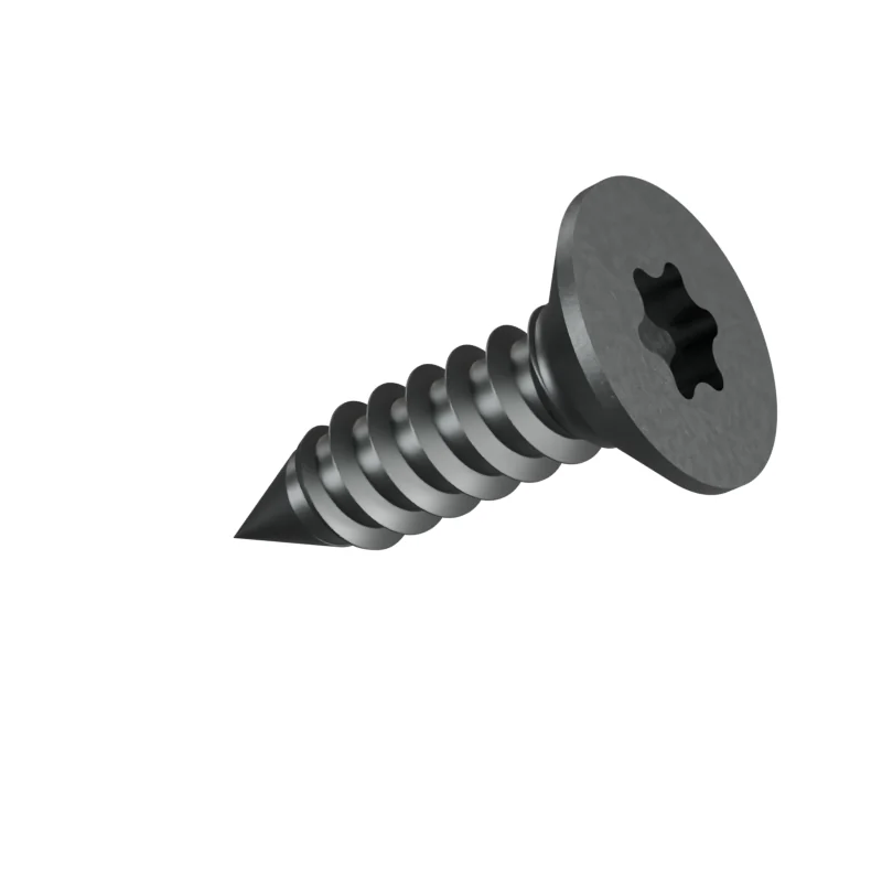 Hexalobular Socket Countersunk Head Tapping Screw ISO 14586 ST4.2 × 16, plain steel