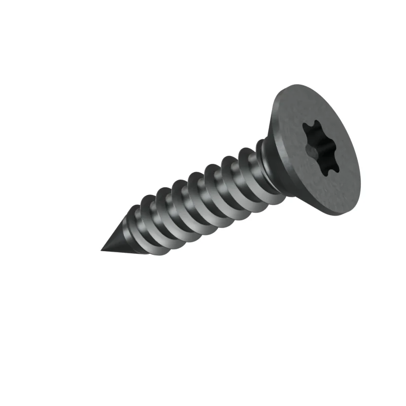 Hexalobular Socket Countersunk Head Tapping Screw ISO 14586 ST4.2 × 19, plain steel