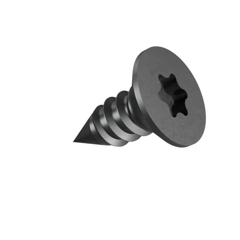 Hexalobular Socket Countersunk Head Tapping Screw ISO 14586 ST4.8 × 13, plain steel