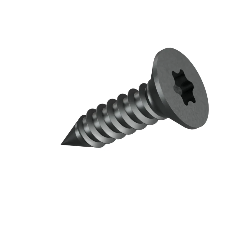 Hexalobular Socket Countersunk Head Tapping Screw ISO 14586 ST4.8 × 19, plain steel