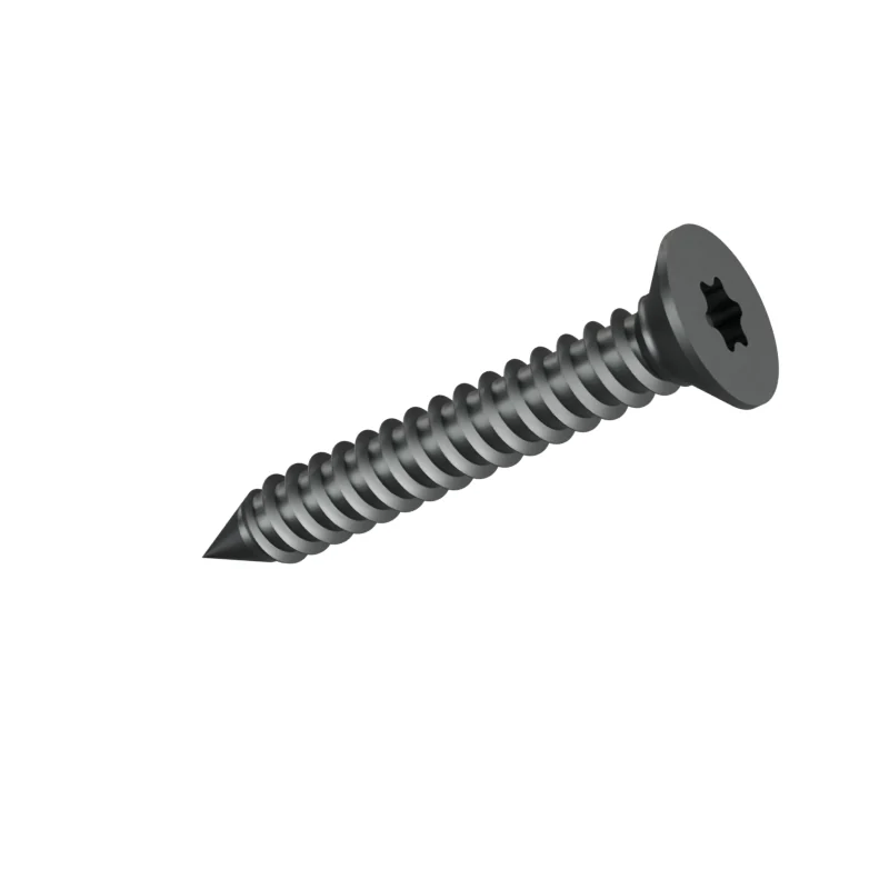 Hexalobular Socket Countersunk Head Tapping Screw ISO 14586 ST5.5 × 38, plain steel