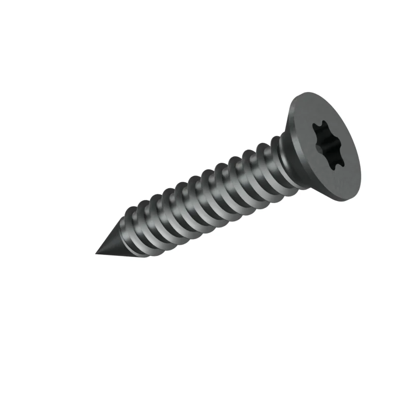 Hexalobular Socket Countersunk Head Tapping Screw ISO 14586 ST6.3 × 32, plain steel
