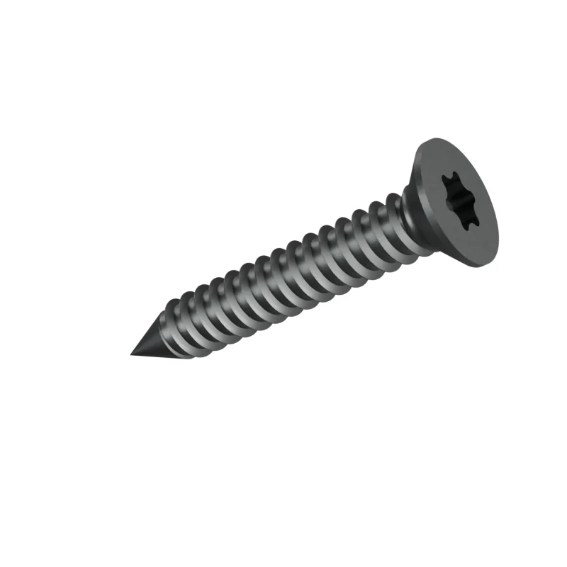 Hexalobular Socket Countersunk Head Tapping Screw ISO 14586 ST6.3 × 38, plain steel