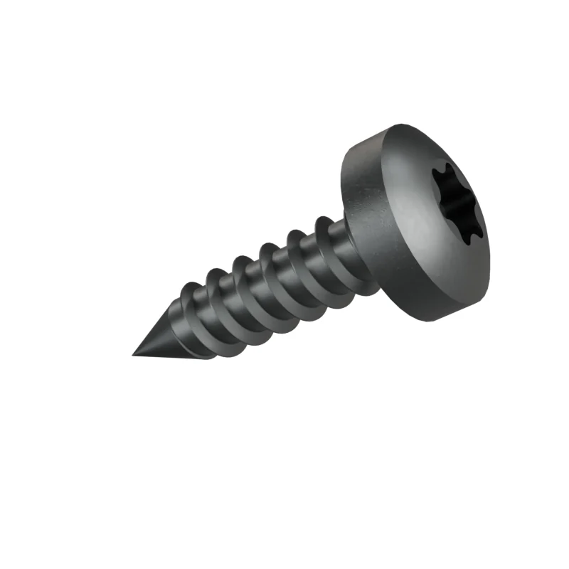 Hexalobular Socket Pan Head Tapping Screw ISO 14585 ST3.5 × 13, plain steel