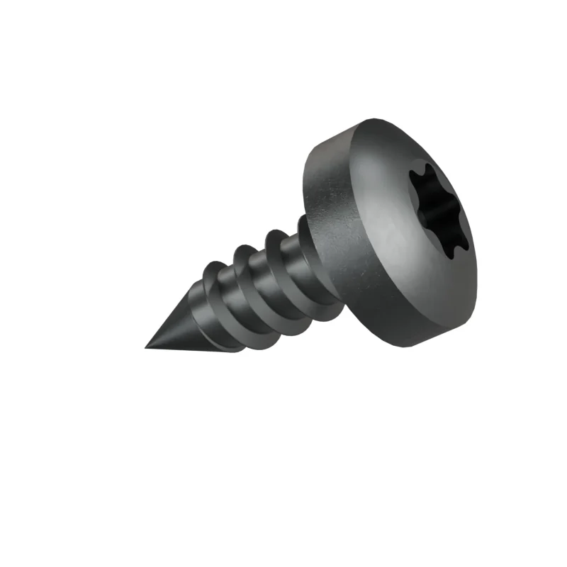 Hexalobular Socket Pan Head Tapping Screw ISO 14585 ST3.5 × 9.5, plain steel