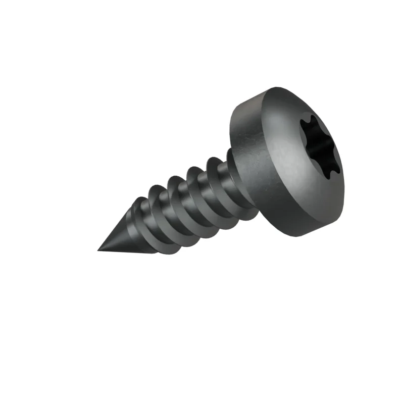Hexalobular Socket Pan Head Tapping Screw ISO 14585 ST4.2 × 13, plain steel