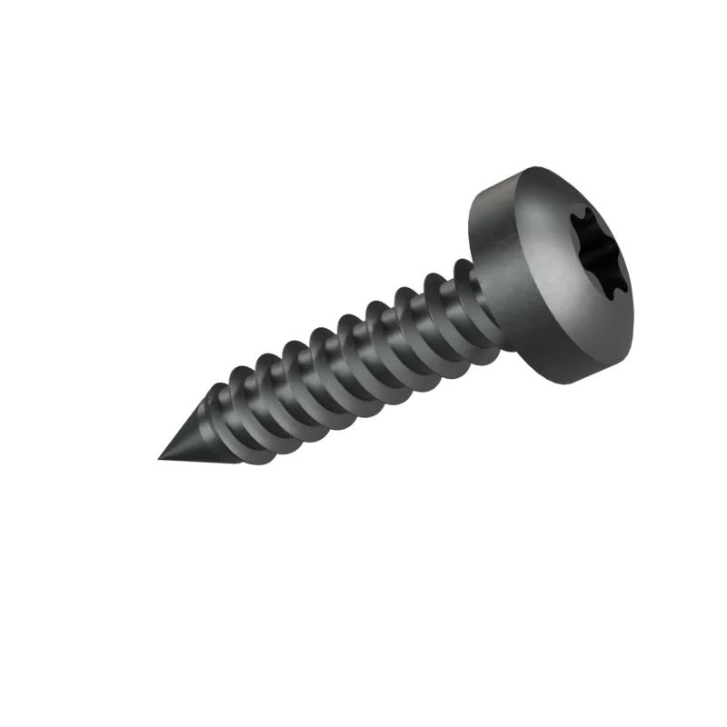 Hexalobular Socket Pan Head Tapping Screw ISO 14585 ST4.2 × 19, plain steel