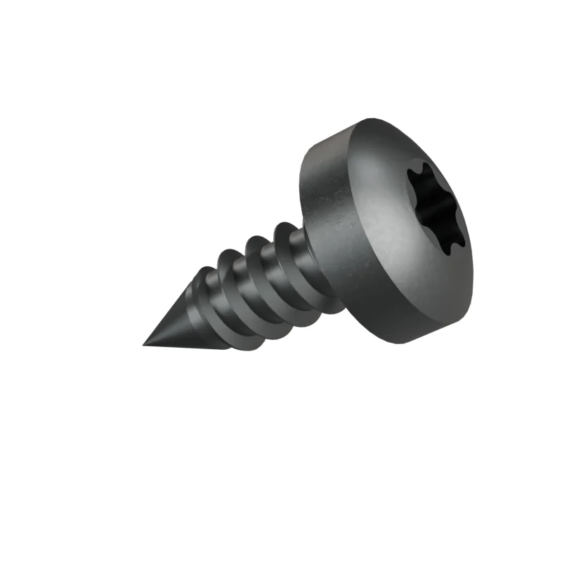 Hexalobular Socket Pan Head Tapping Screw ISO 14585 ST4.8 × 13, plain steel