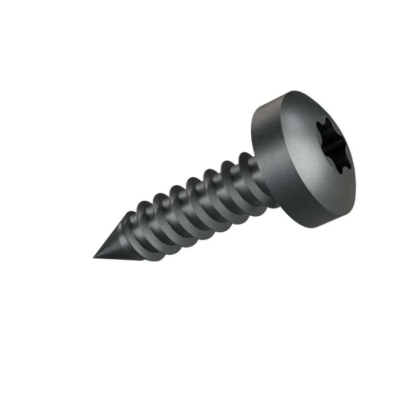 Hexalobular Socket Pan Head Tapping Screw ISO 14585 ST4.8 × 19, plain steel