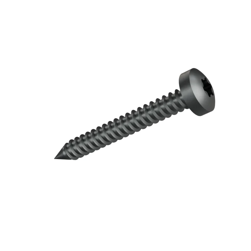 Hexalobular Socket Pan Head Tapping Screw ISO 14585 ST4.8 × 38, plain steel