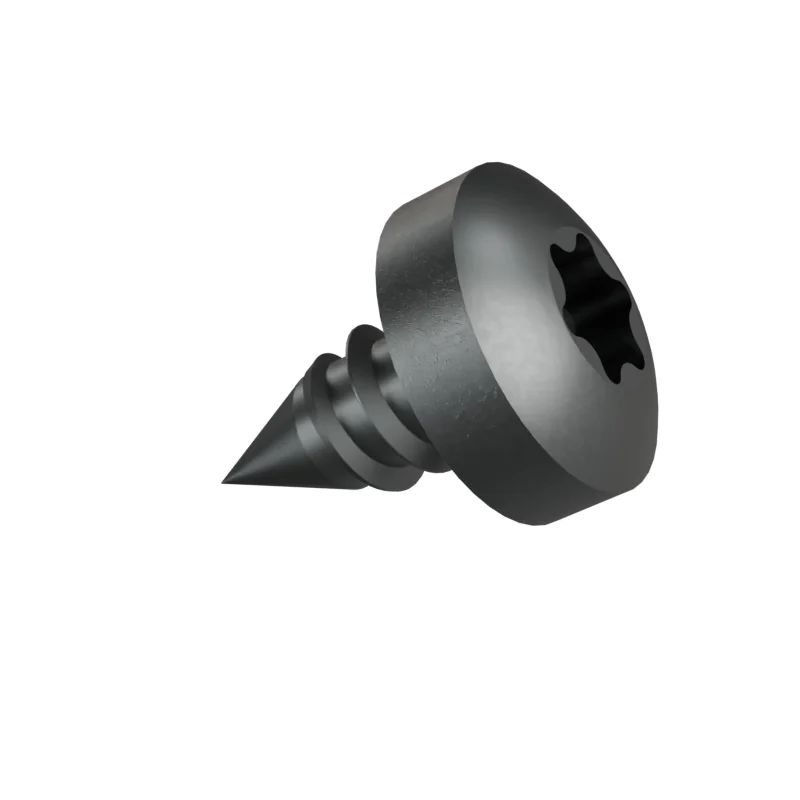 Hexalobular Socket Pan Head Tapping Screw ISO 14585 ST4.8 × 9.5, plain steel