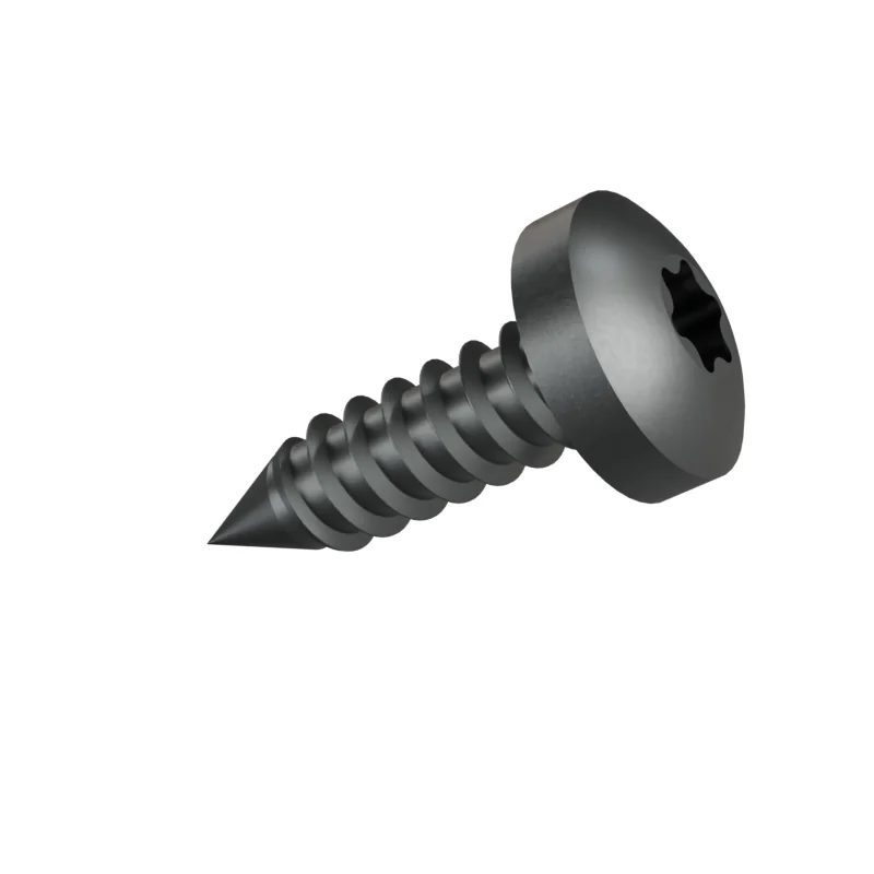 Hexalobular Socket Pan Head Tapping Screw ISO 14585 ST5.5 × 19, plain steel