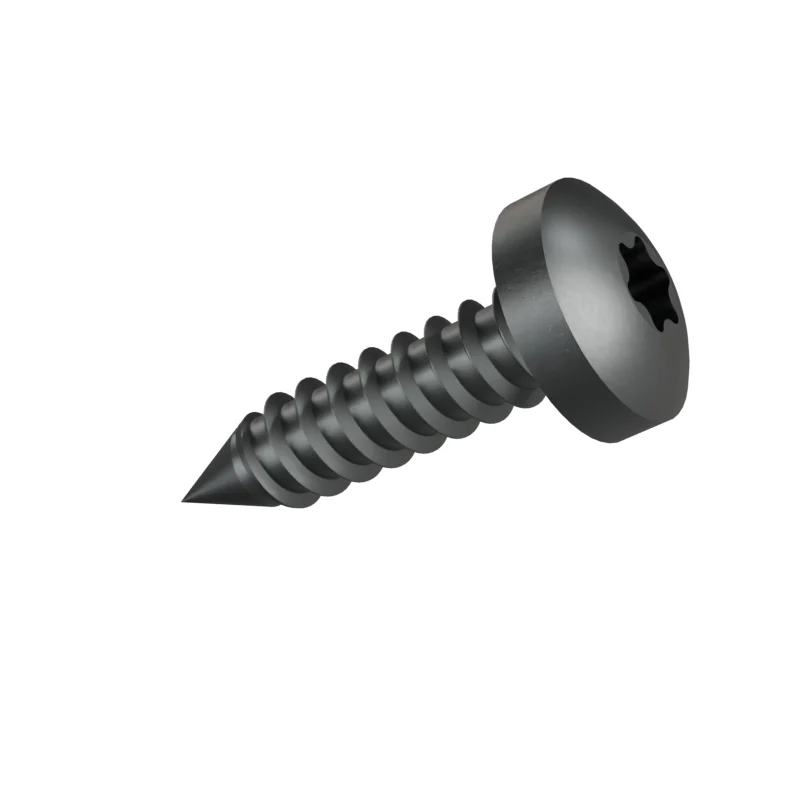 Hexalobular Socket Pan Head Tapping Screw ISO 14585 ST5.5 × 22, plain steel
