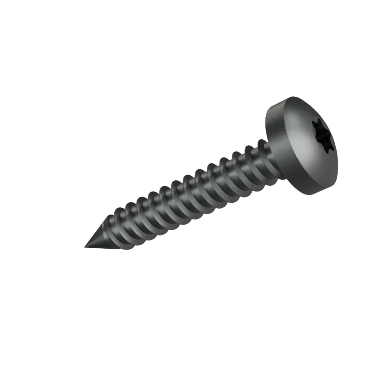 Hexalobular Socket Pan Head Tapping Screw ISO 14585 ST5.5 × 32, plain steel