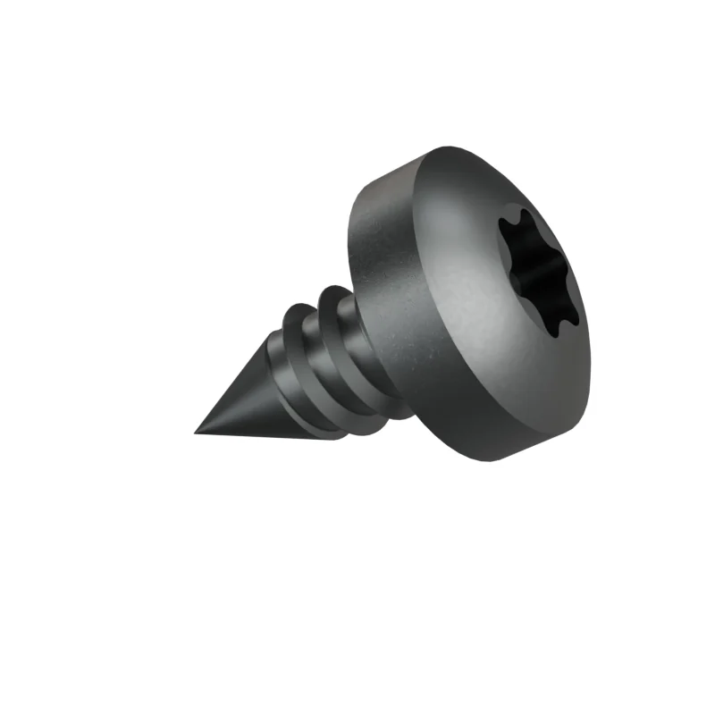 Hexalobular Socket Pan Head Tapping Screw ISO 14585 ST6.3 × 13, plain steel