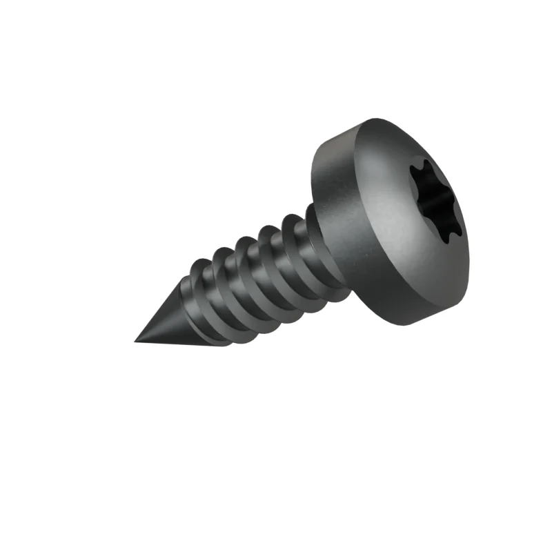 Hexalobular Socket Pan Head Tapping Screw ISO 14585 ST6.3 × 19, plain steel