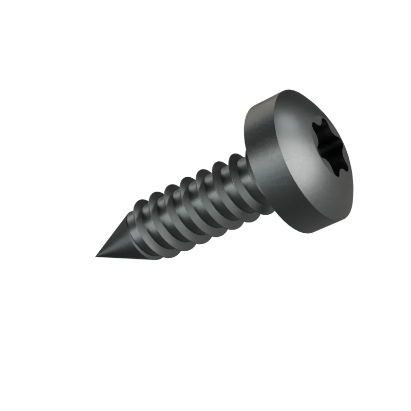 Hexalobular Socket Pan Head Tapping Screw ISO 14585 ST6.3 × 22, plain steel