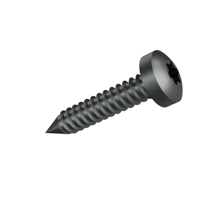 Hexalobular Socket Pan Head Tapping Screw ISO 14585 ST6.3 × 32, plain steel
