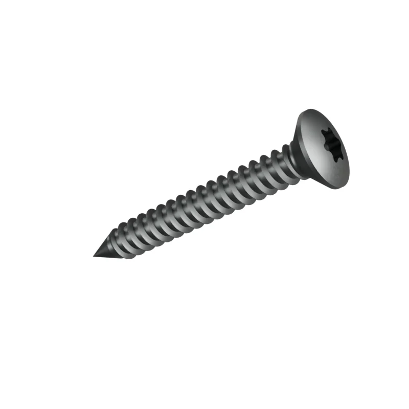 Hexalobular Socket Raised Countersunk Head Tapping Screw ISO 14587 ST4.2 × 32, plain steel