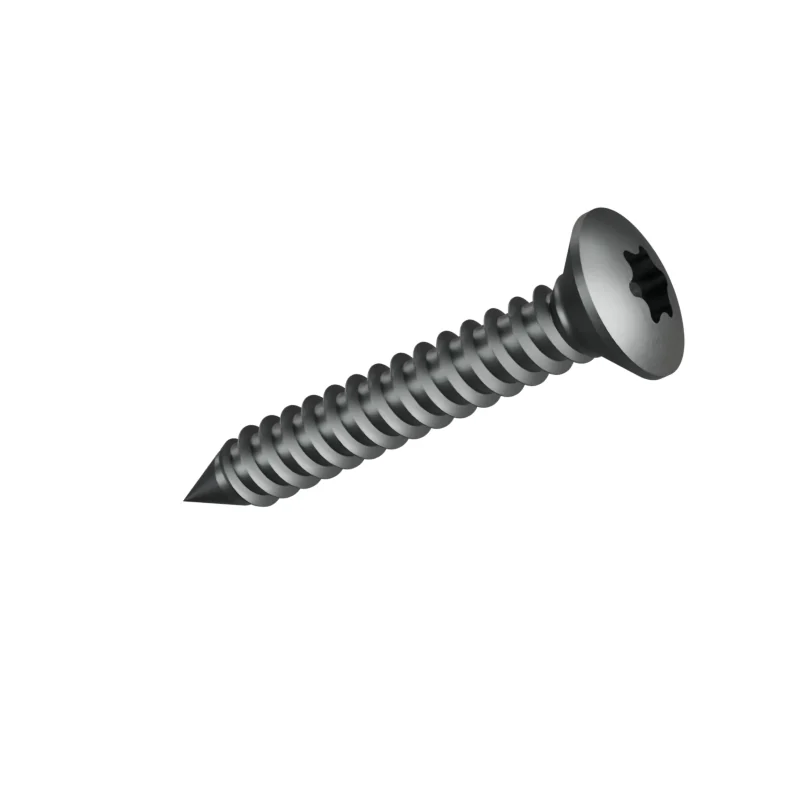 Hexalobular Socket Raised Countersunk Head Tapping Screw ISO 14587 ST4.8 × 32, plain steel