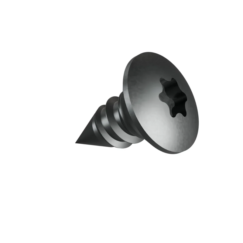 Hexalobular Socket Raised Countersunk Head Tapping Screw ISO 14587 ST5.5 × 13, plain steel