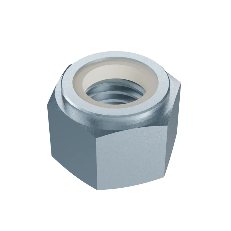 High Nylon Insert Lock Nut DIN 982 M12, zinc plated