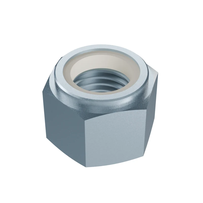 High Nylon Insert Lock Nut DIN 982 M24, zinc plated