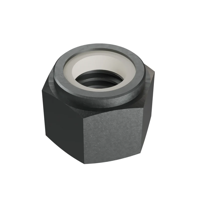 High Nylon Insert Lock Nut DIN 982 M5, plain steel