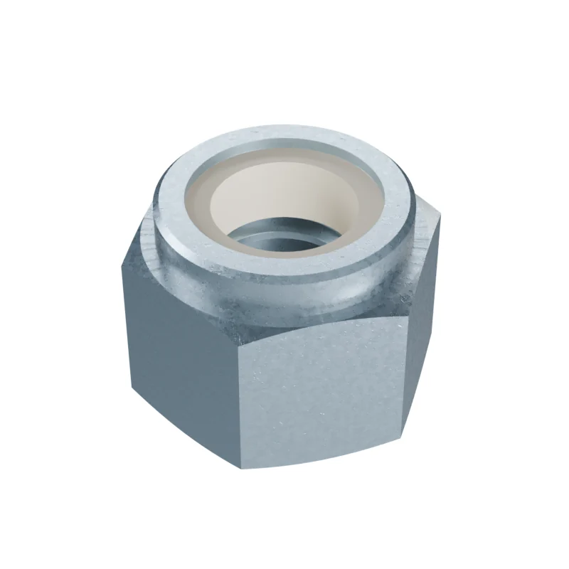 High Nylon Insert Lock Nut DIN 982 M6, zinc plated
