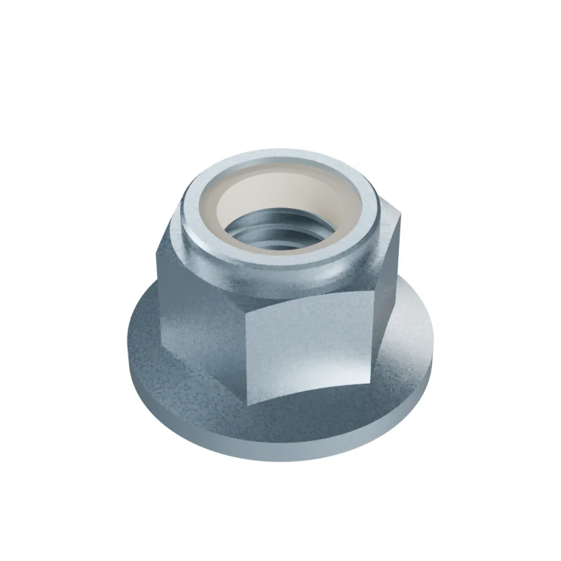 Nylon Insert Hex Flange Nut DIN 6926 M10, zinc plated