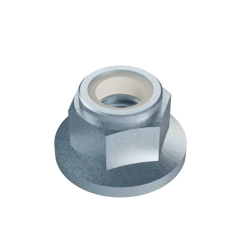 Nylon Insert Hex Flange Nut DIN 6926 M5, zinc plated