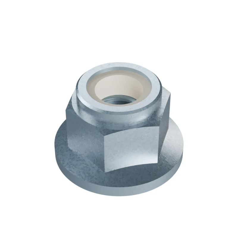 Nylon Insert Hex Flange Nut DIN 6926 M6, zinc plated