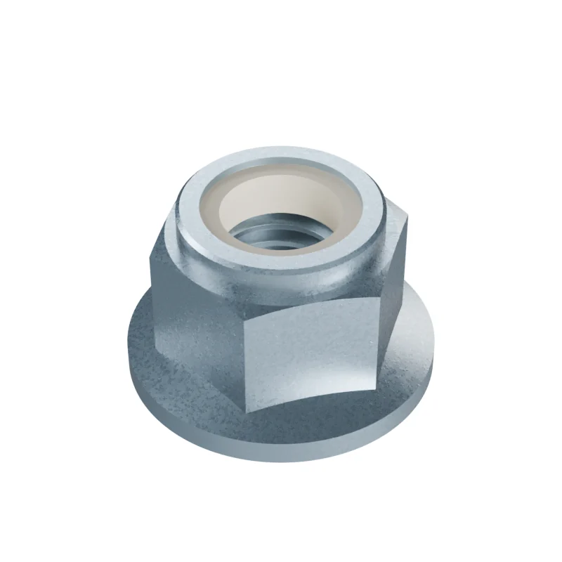 Nylon Insert Hex Flange Nut DIN 6926 M8, zinc plated