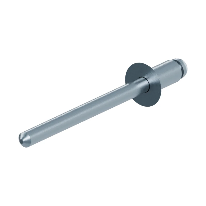 Open End Blind Rivet, St/St, Countersunk Head ISO 15980 3 × 6, zinc plated